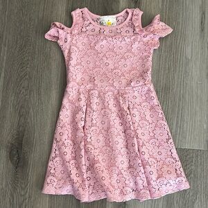 Jenna & Jessie Pink Lace Dress